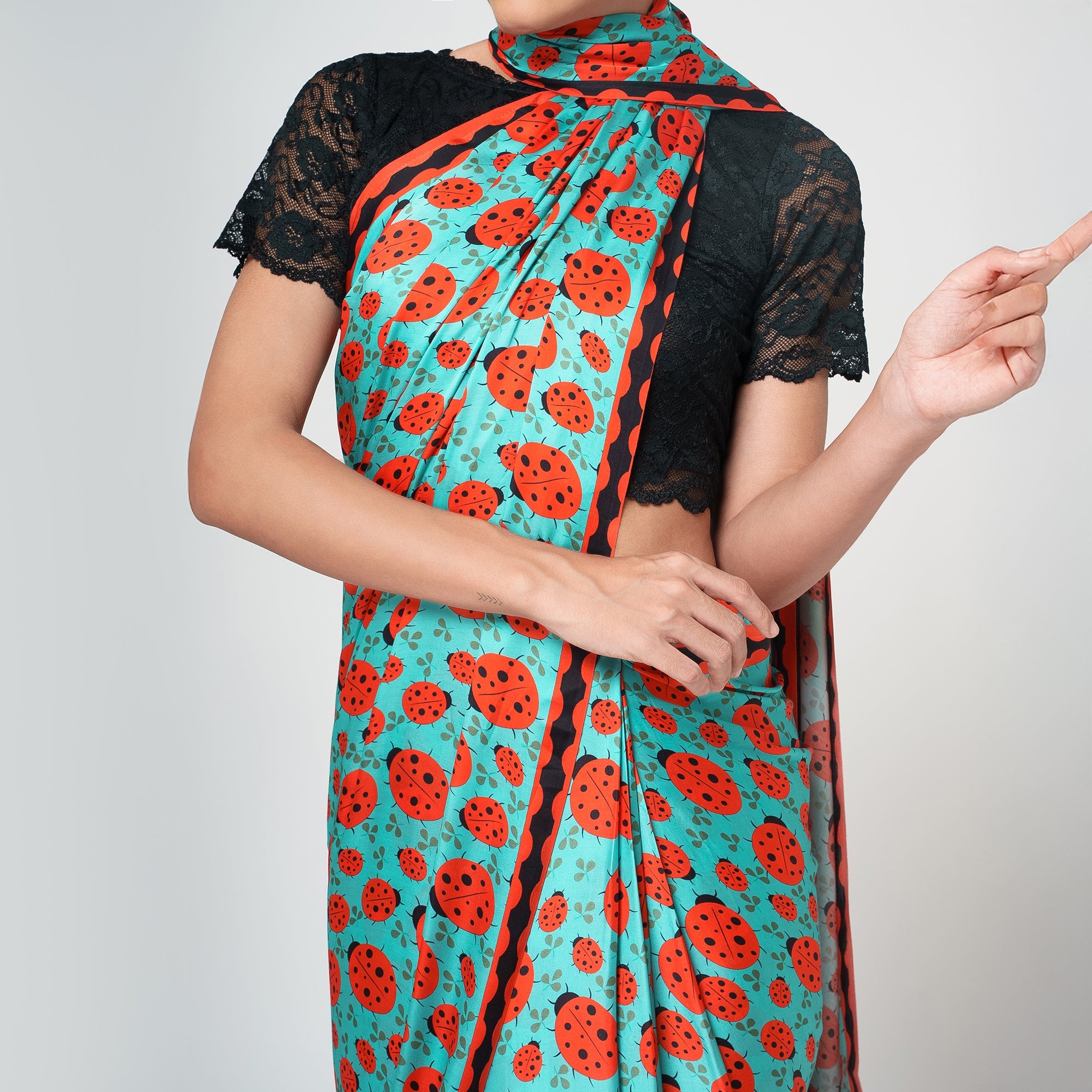 Ladybird Modal Satin Saree