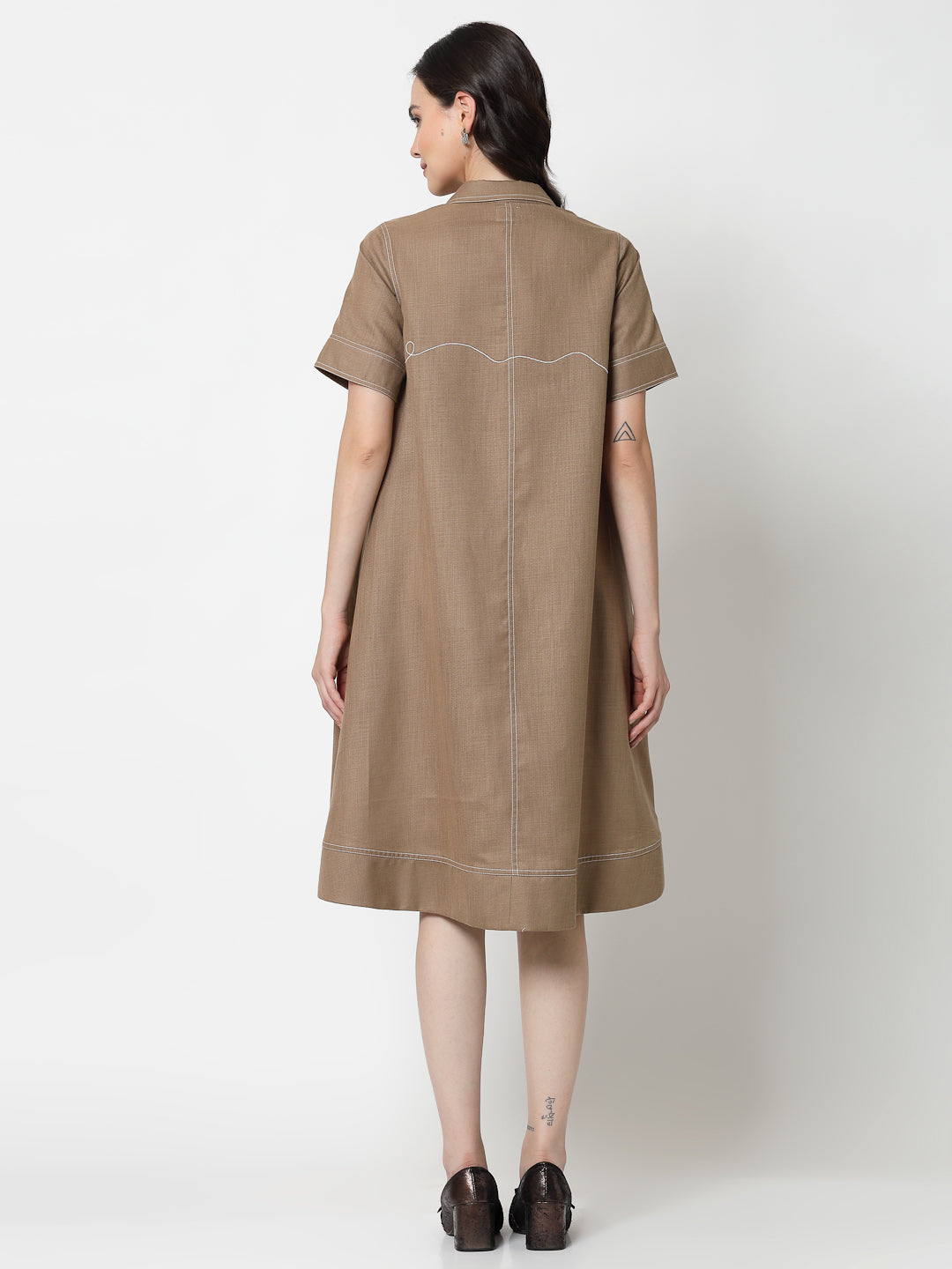 Buy Dark Beige Dresses for Female-4	