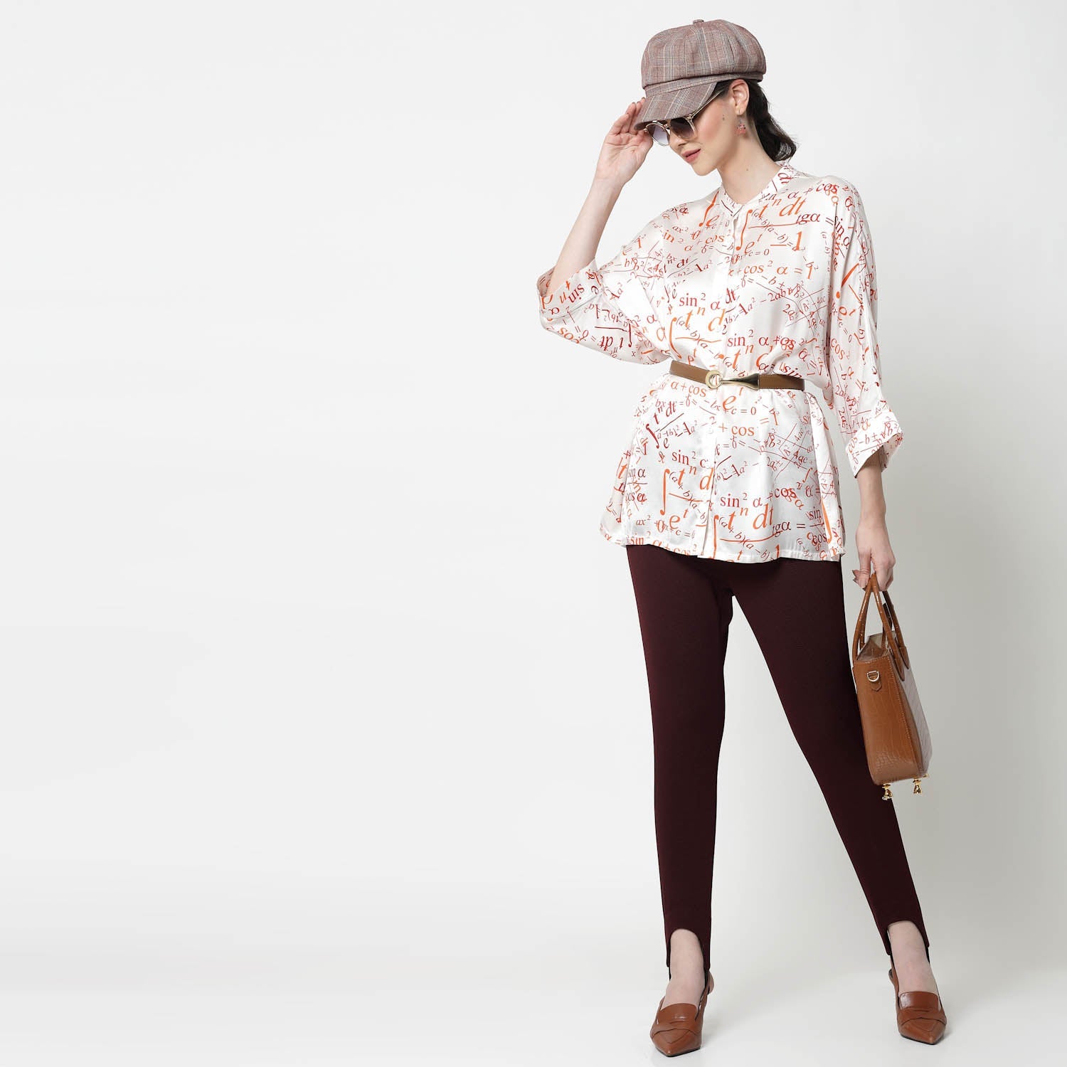 Face Print Long Shirt,womens formal shirts	
cotton shirts for women	
Ofiice shirts for women	