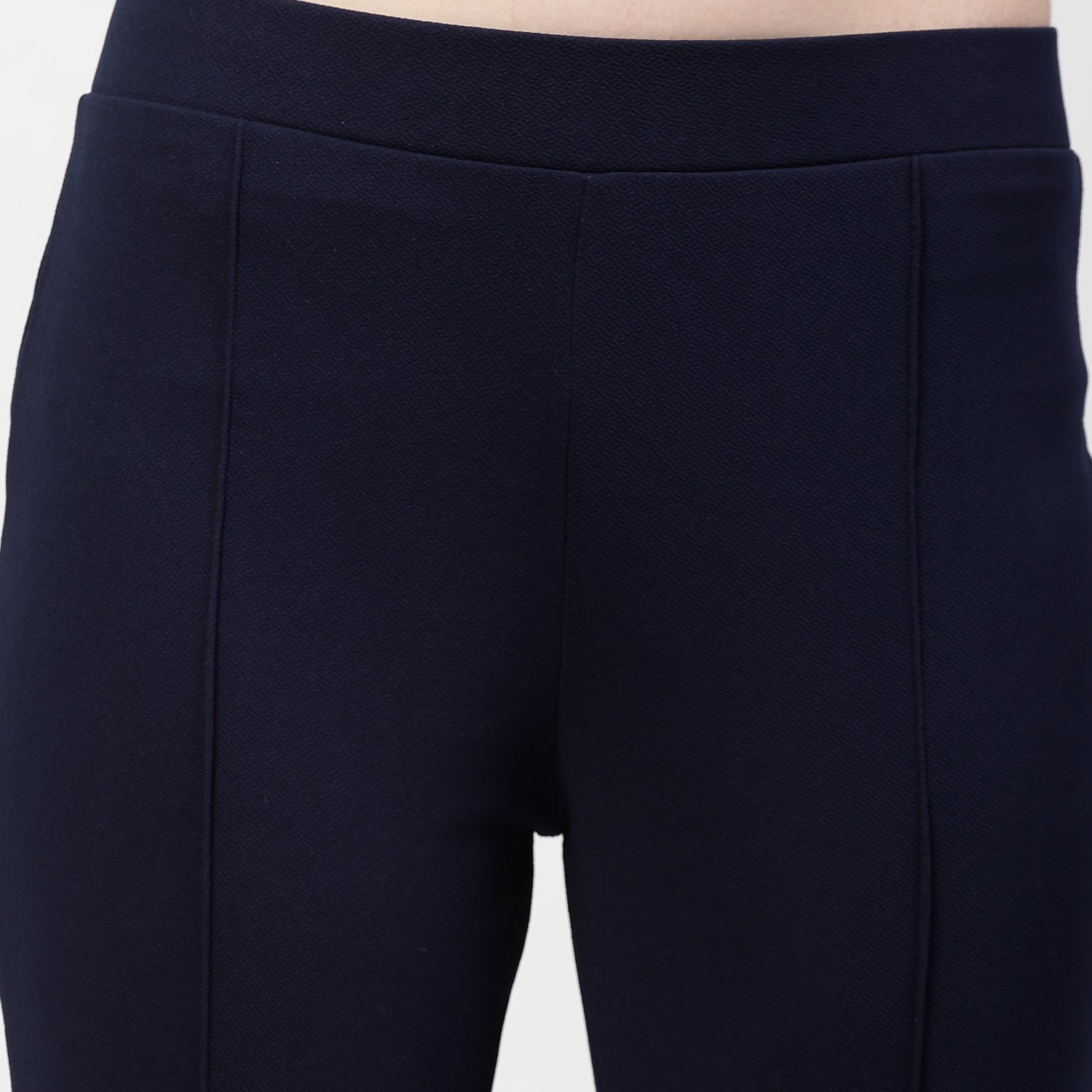 Blue Boot Leg Lycra Pant