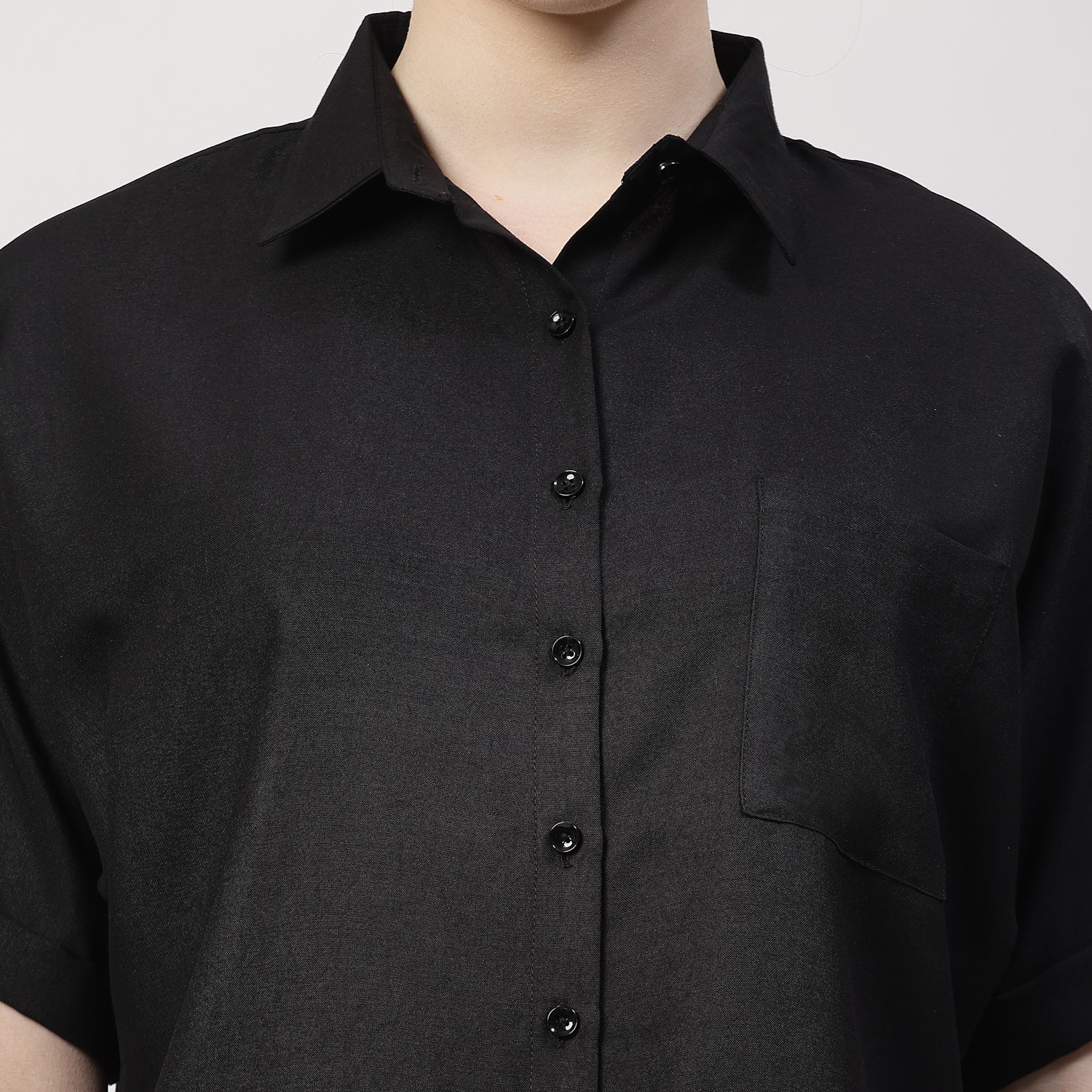 Black Asymmetrical Shirt