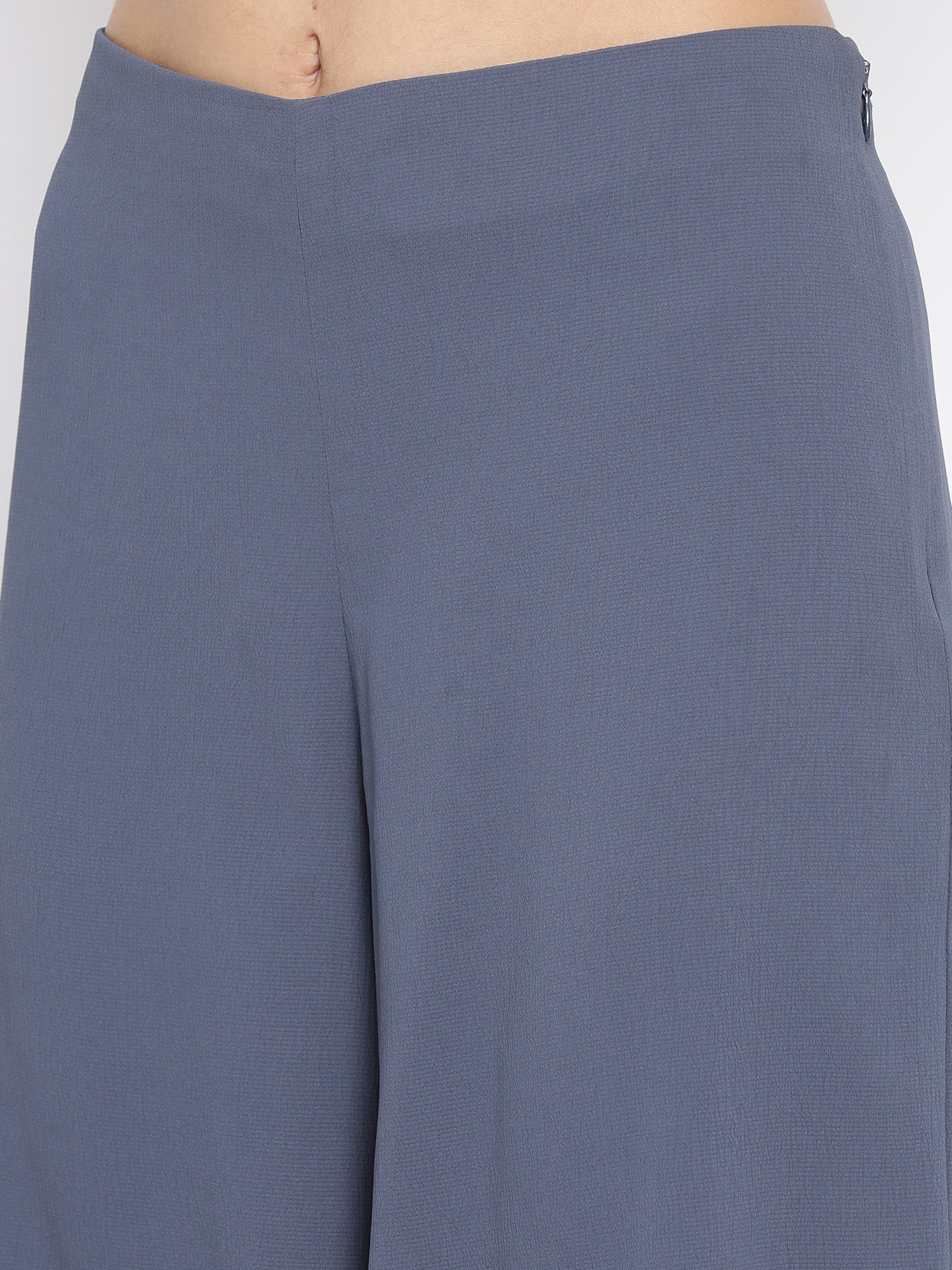 Stone Blue Crepe Palazzo for Women-3