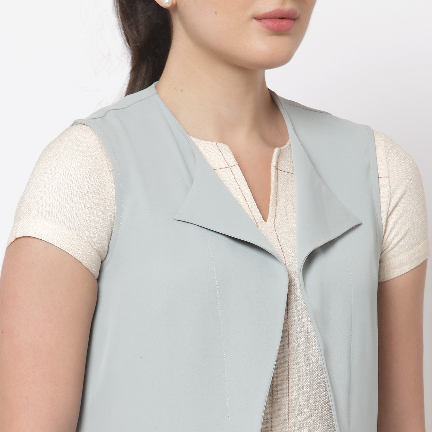 Knee Length Jacket for Women-4