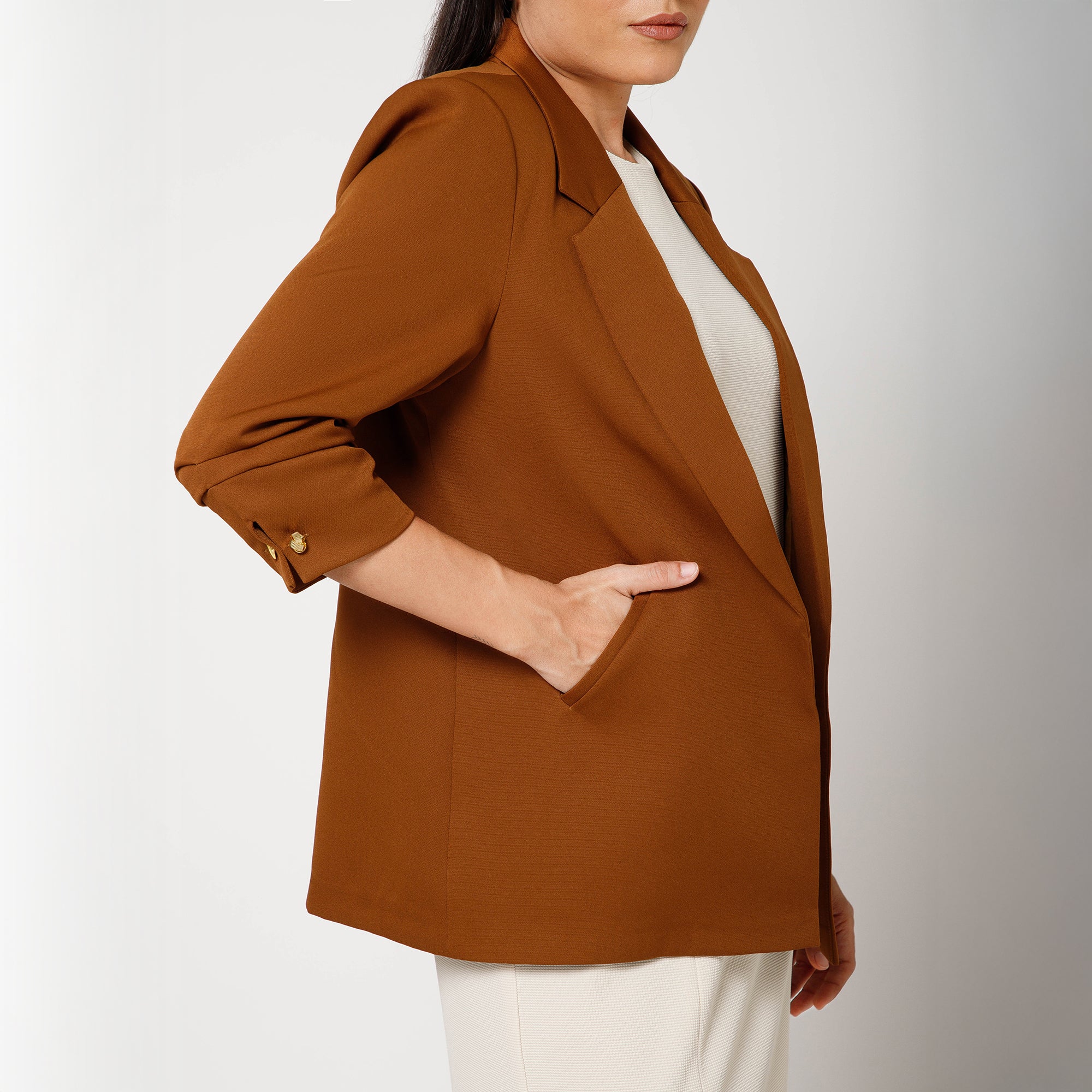 Brown Jacket With Cufflinks