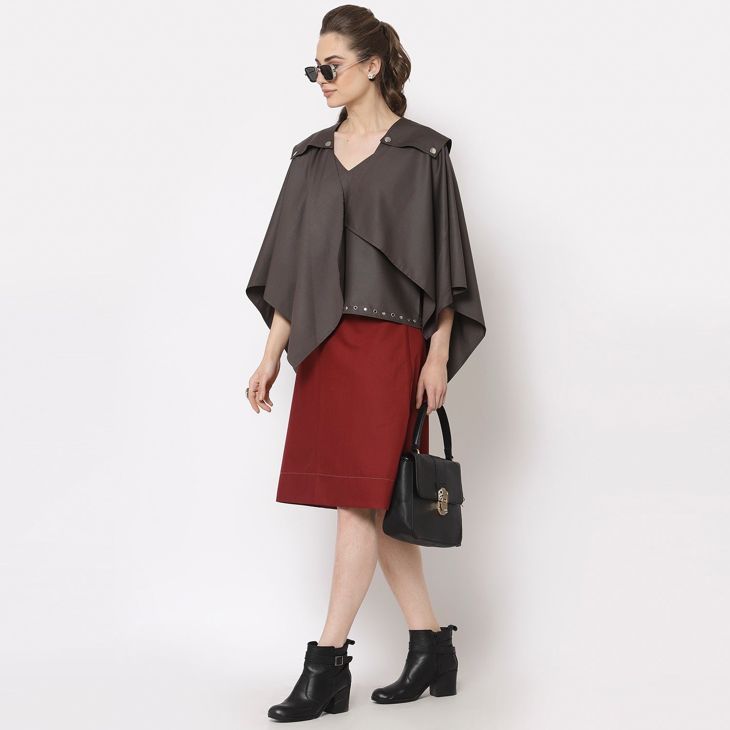 Buy Grey Spaghetti Top for Women-5