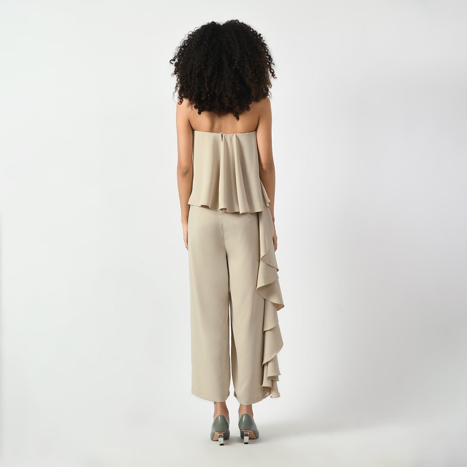 Light Beige Jumpsuit, beige colour jumpsuit, jumpsuit for women, women formal jumpsuit, jumpsuit for office, Best women’s workwear brands in India, dress for women, stylish dress for women, one piece for women dress, office wear women