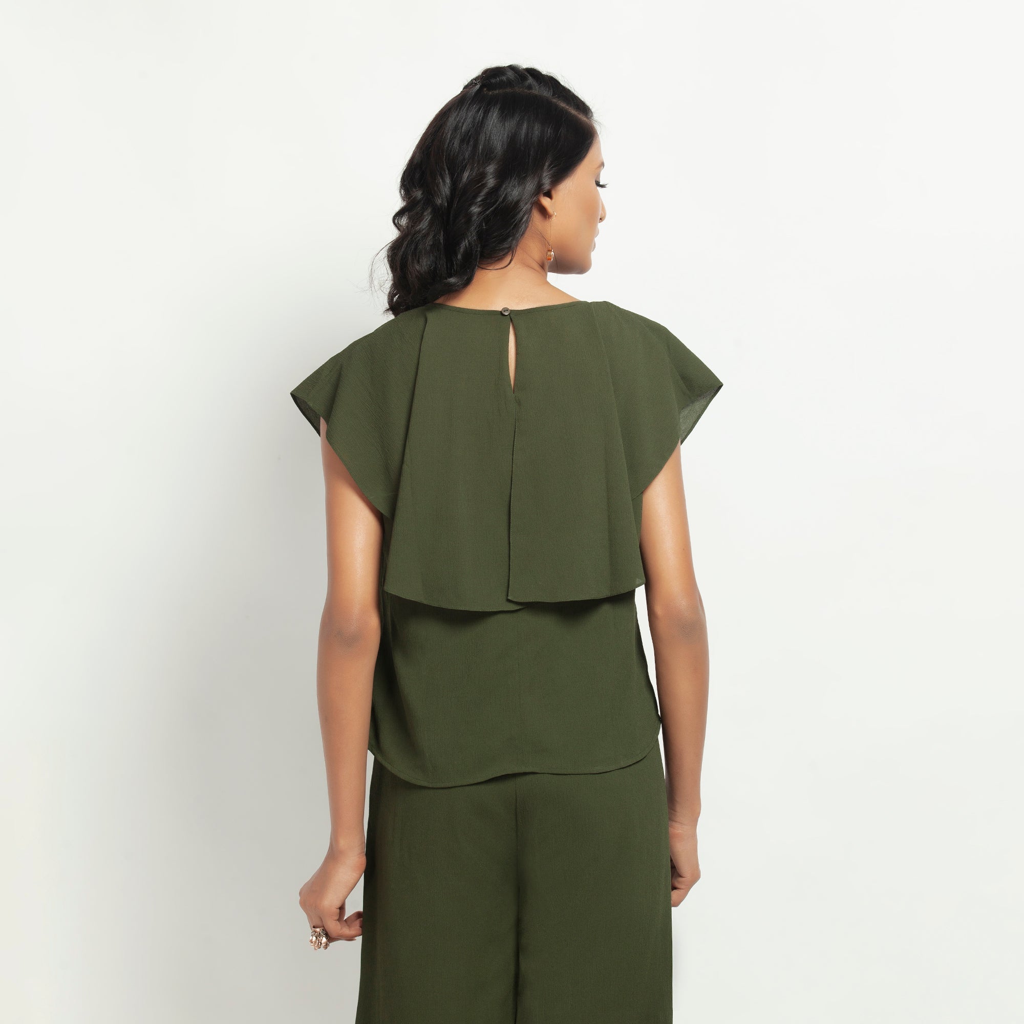 Buy Green Crepe Top for Women-3
