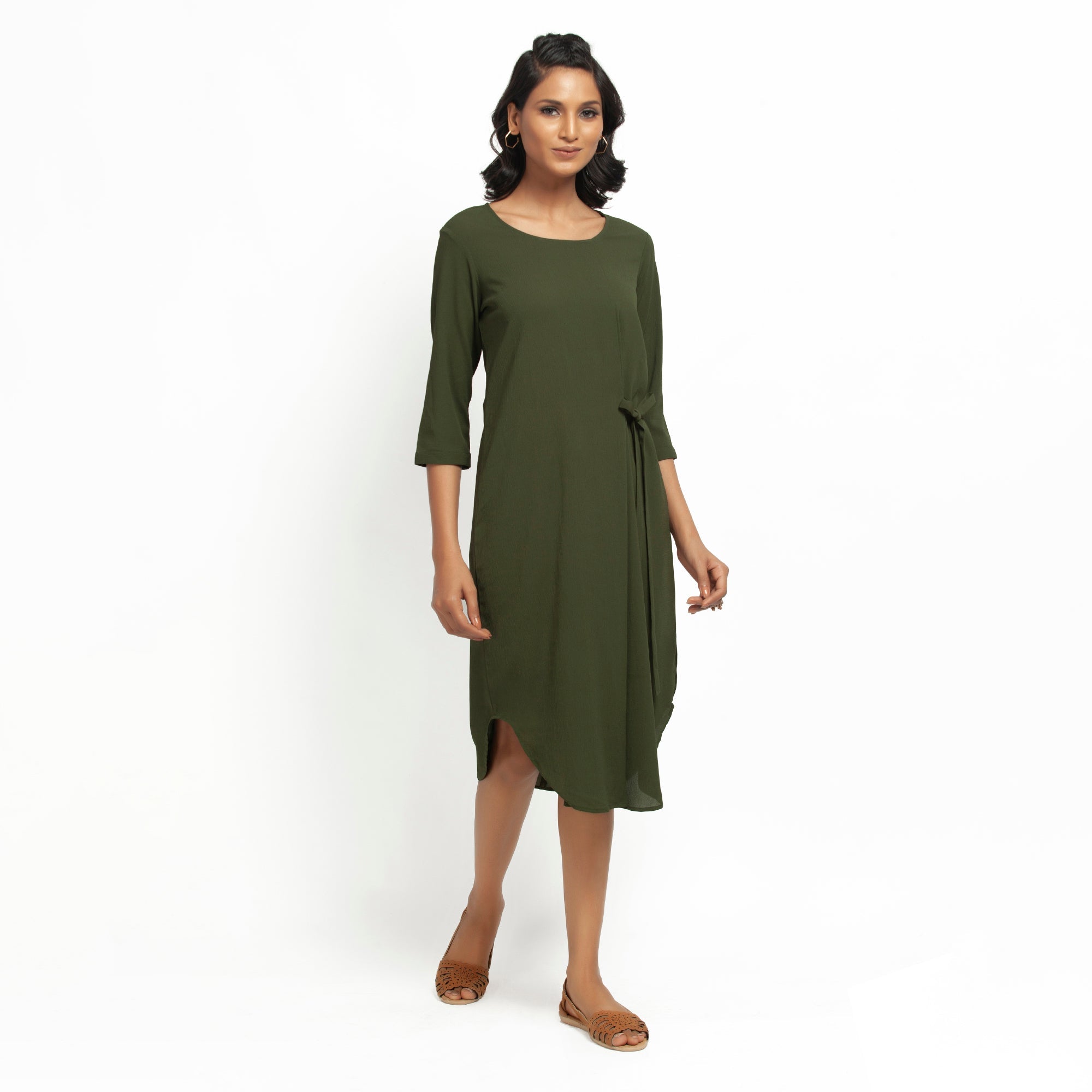 Buy Green Crepe Tunic for Women