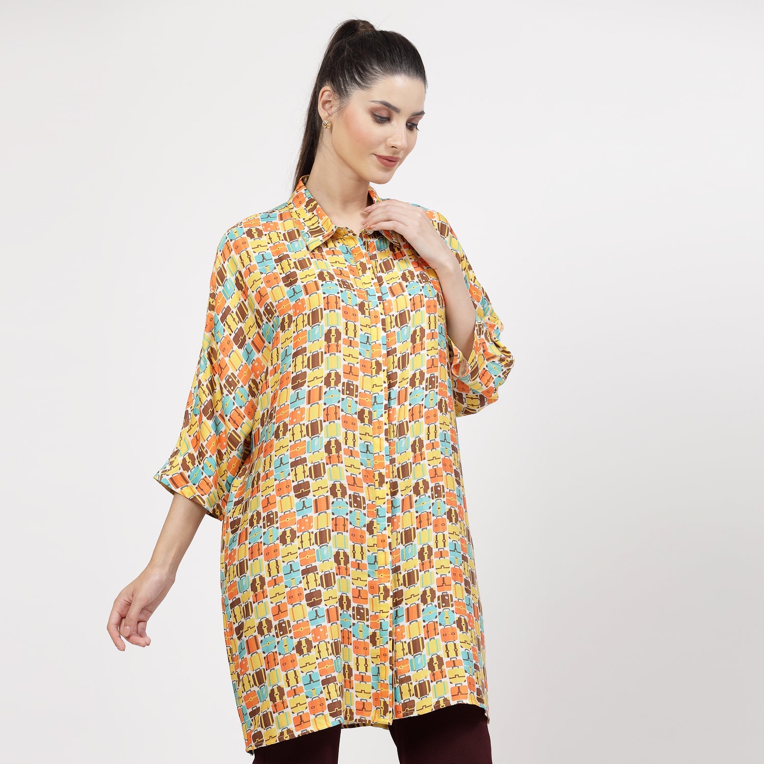 Buy Printed Long Shirt for Women-3