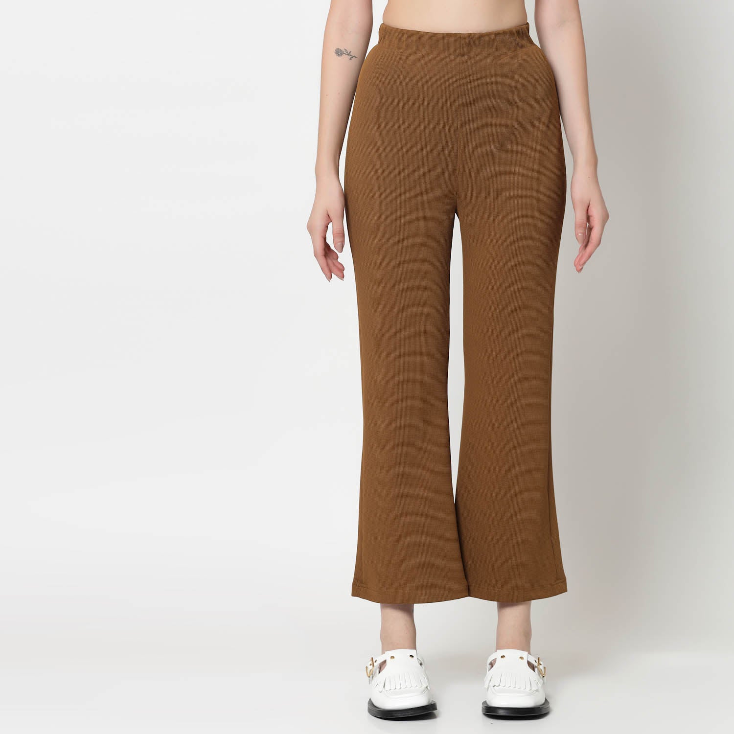Mustard Lycra Bell Bottom Pant, formal pants	
loose pants for women	