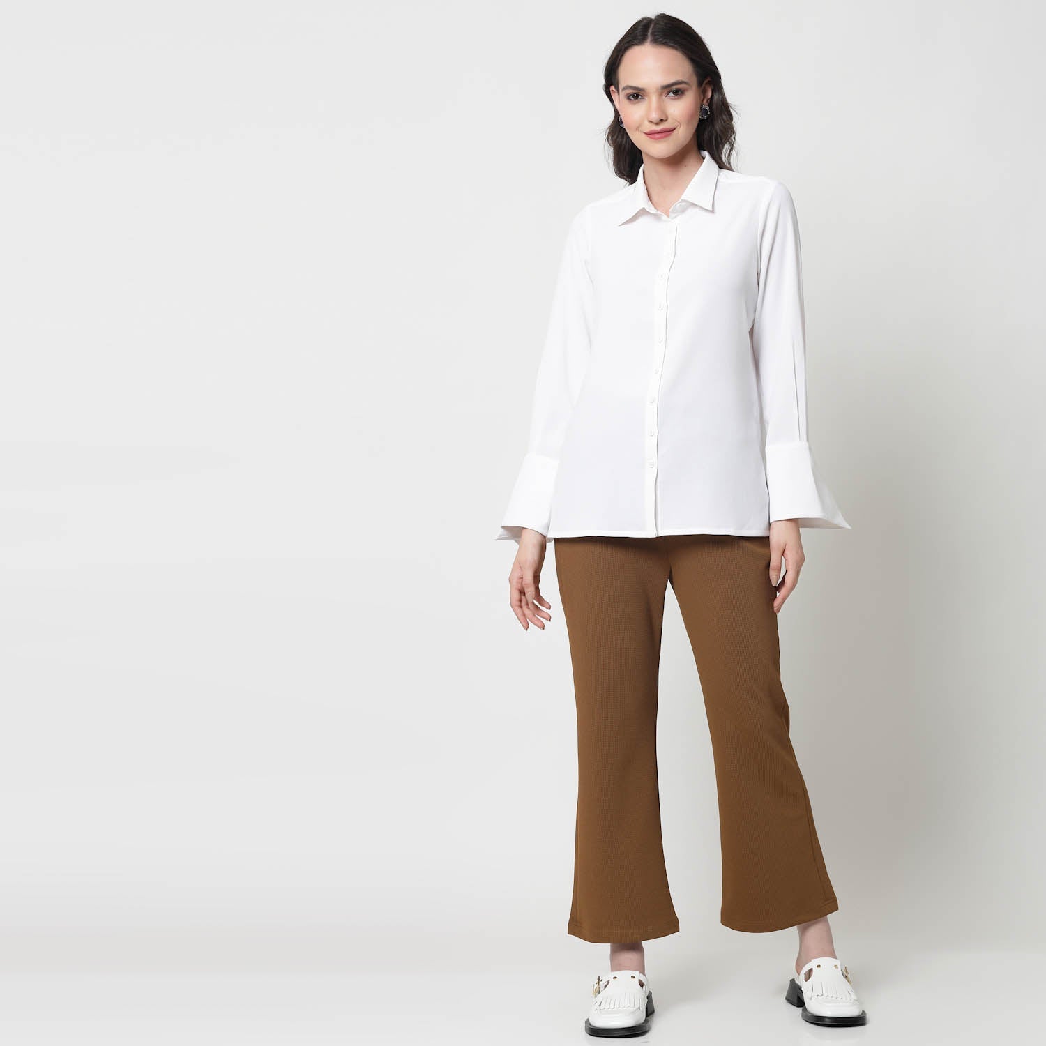 Mustard Lycra Bell Bottom Pant, formal pants	
loose pants for women	
