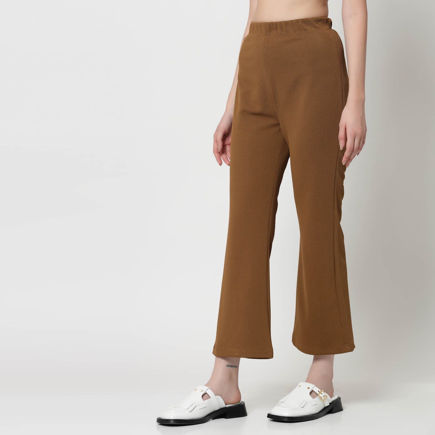 Mustard Lycra Bell Bottom Pant, formal pants	
loose pants for women	