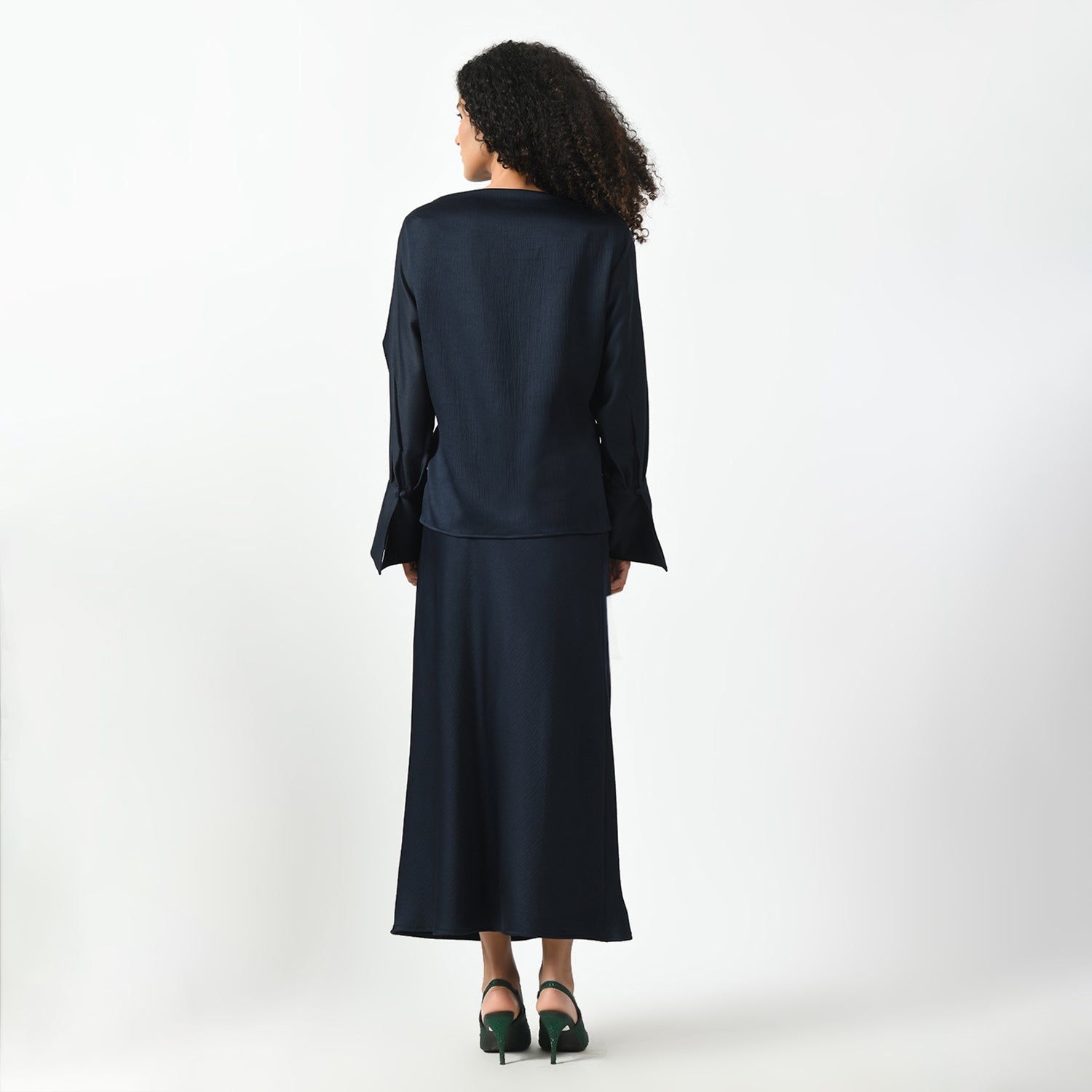 Navy Blue Asymmetrical Top, office wear tops, stylish formal tops, best tops for work, elegant worktops, trendy tops for women , modern tops for office, formal tops for women, tops for women stylish