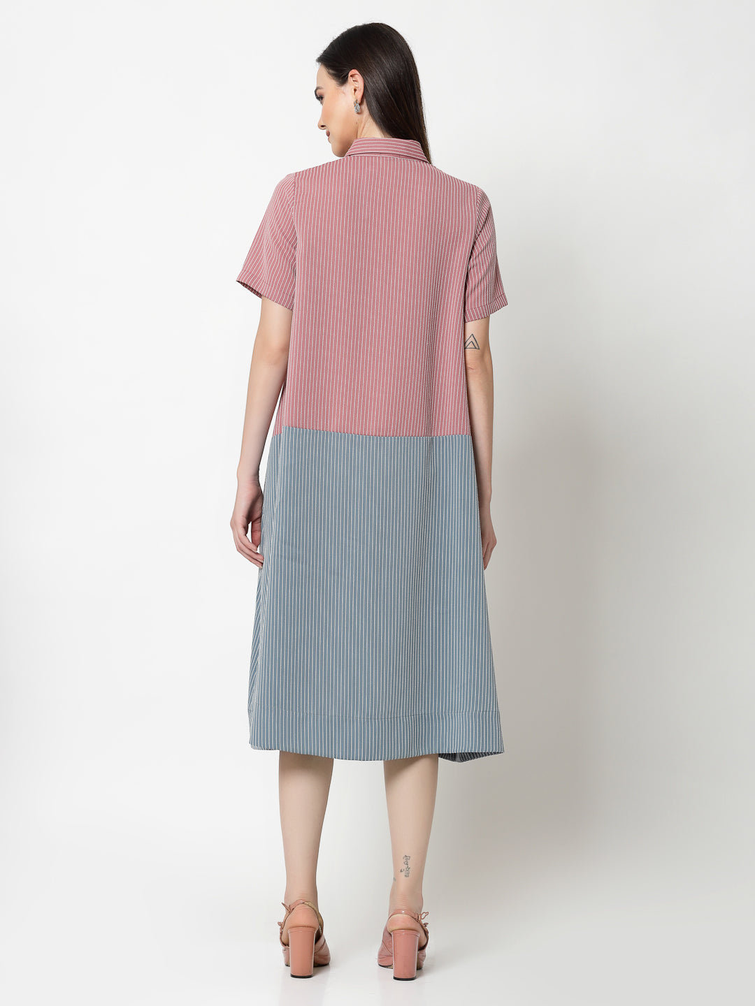 Buy Pink & Blue Dresses for Women-4	
	
	