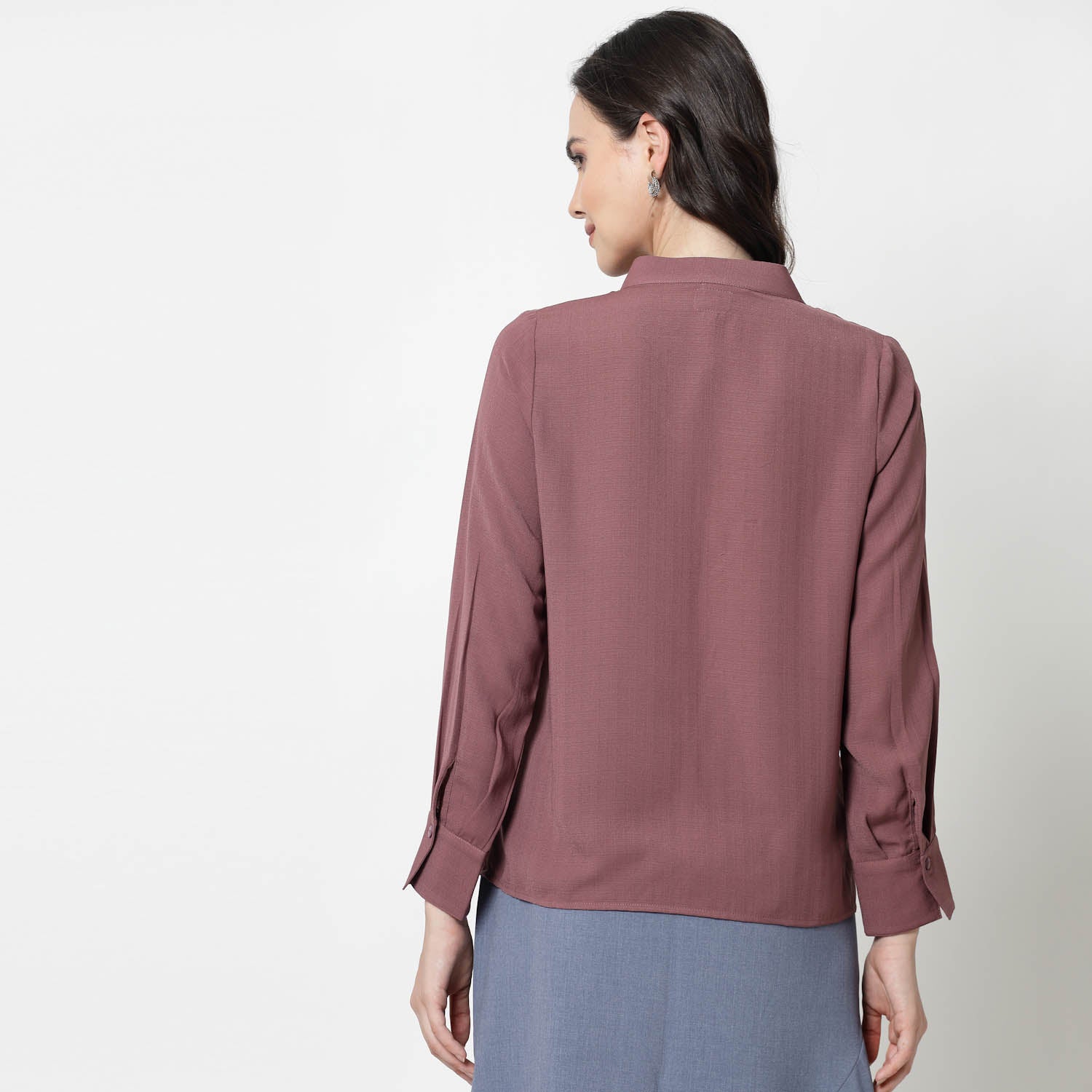 Pink Formal Top With Frill Collar, formal tops for women	
tops for women stylish	
office dress for women	
stylish tops for women	