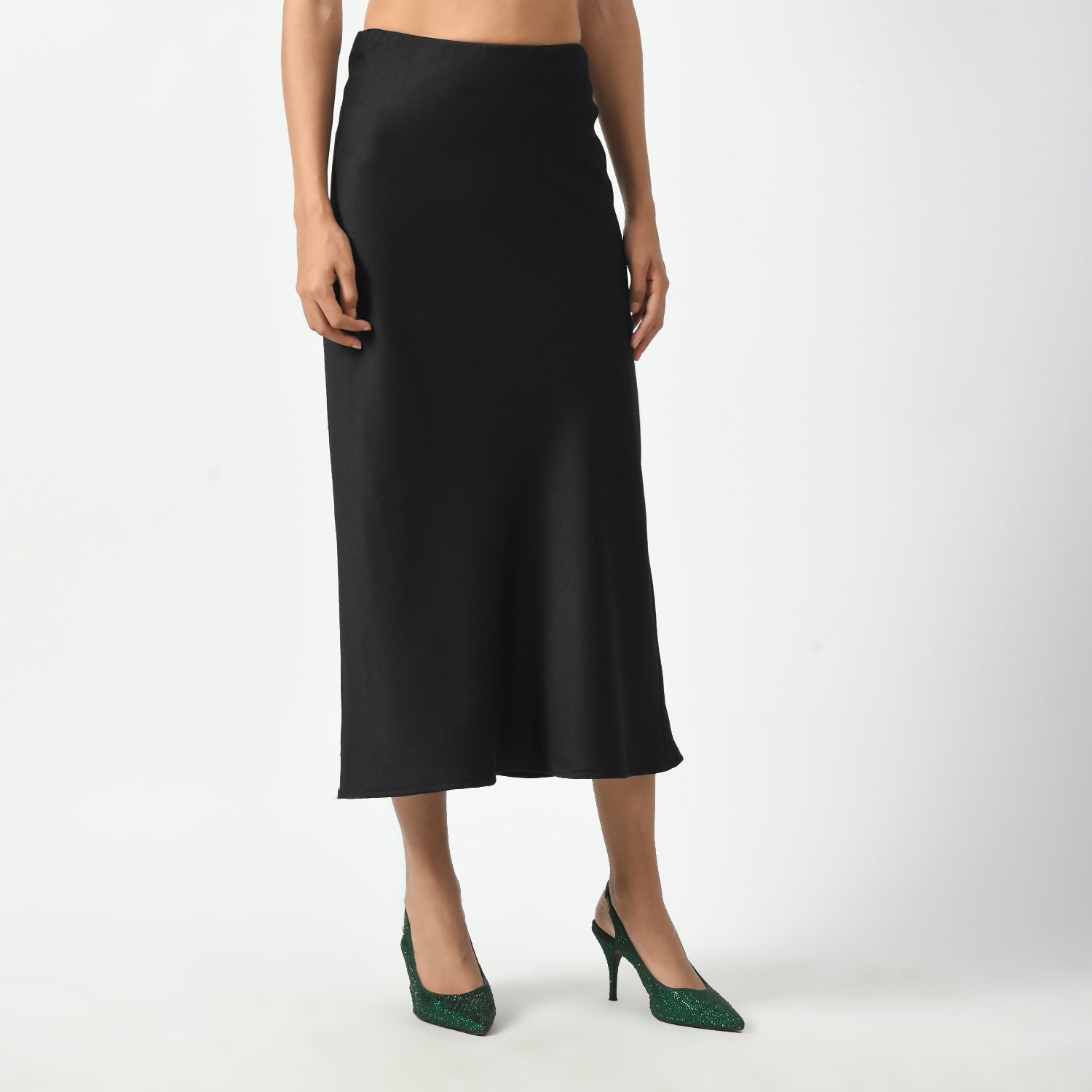 Black Bias Skirt