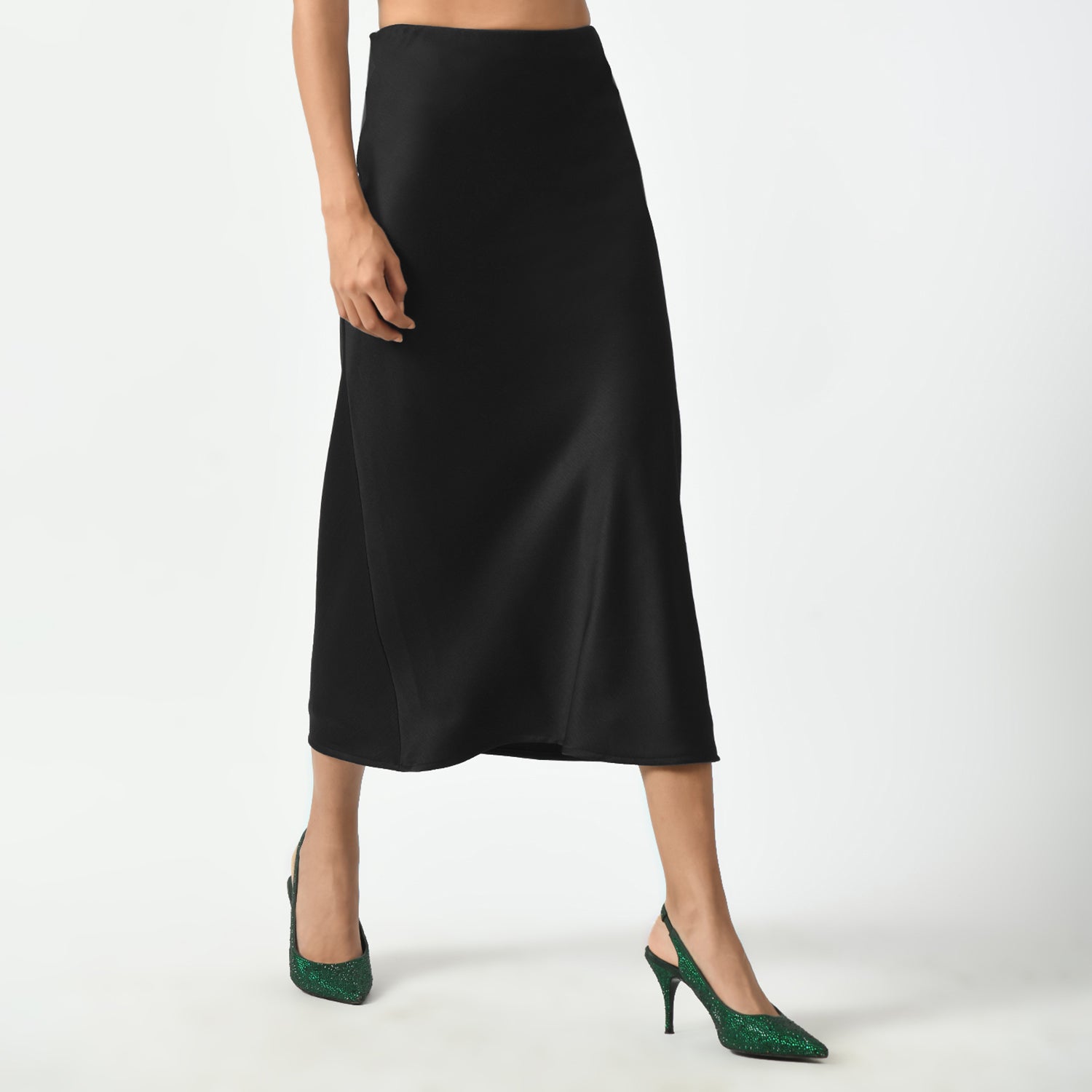 Black Bias Skirt
