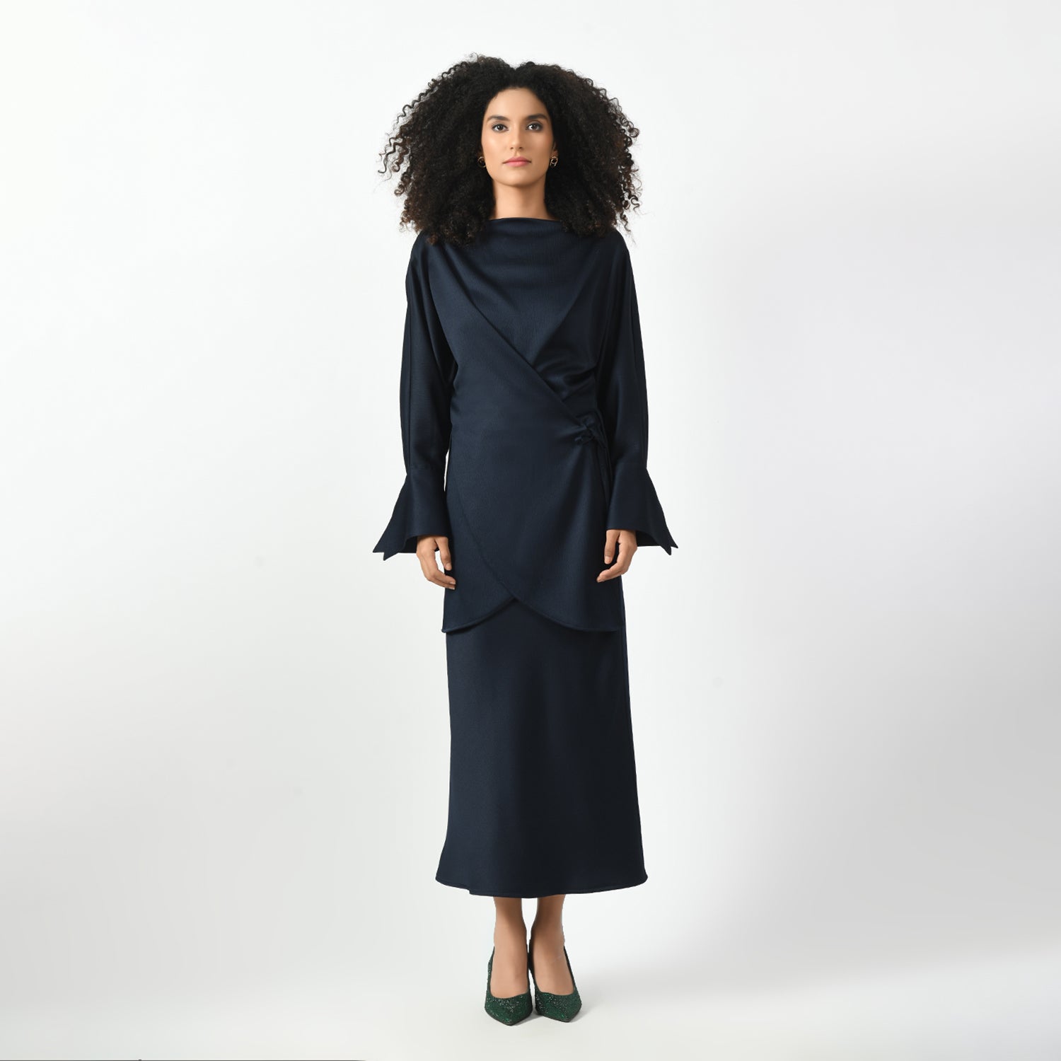 Navy Blue Asymmetrical Top