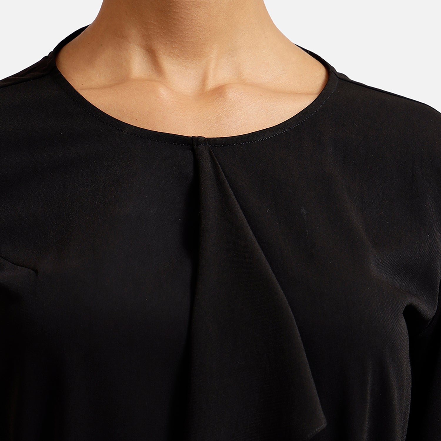 Buy Black Overlap  Office Dresses for Women-2