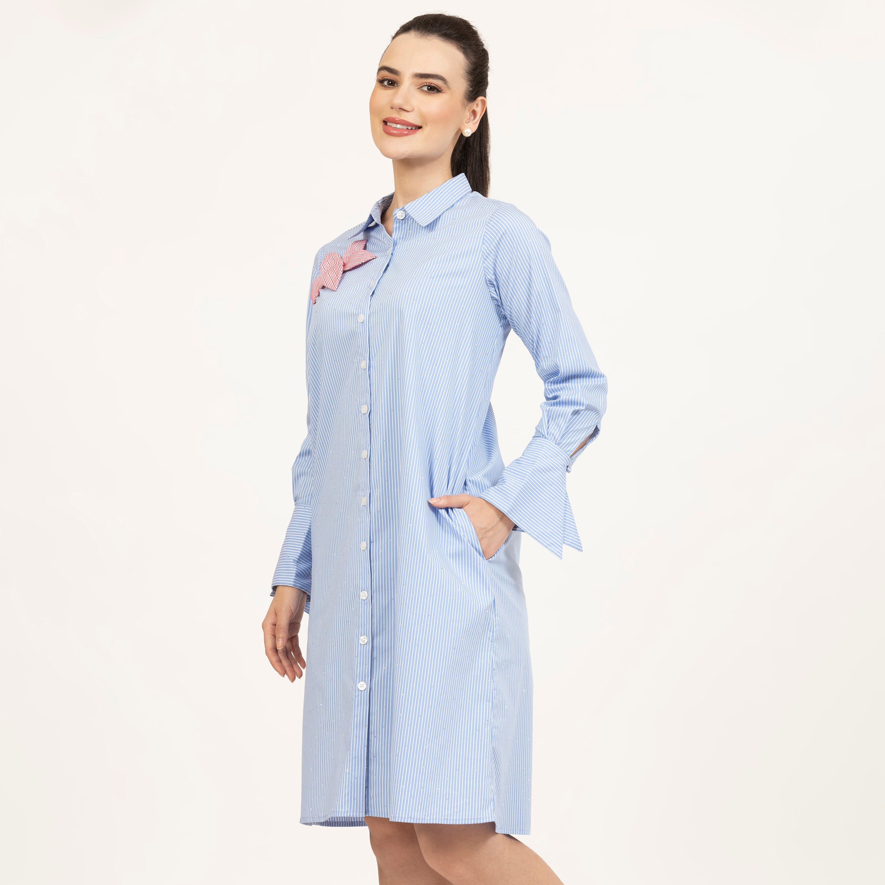 Buy Blue Striped Tunic for Women-1