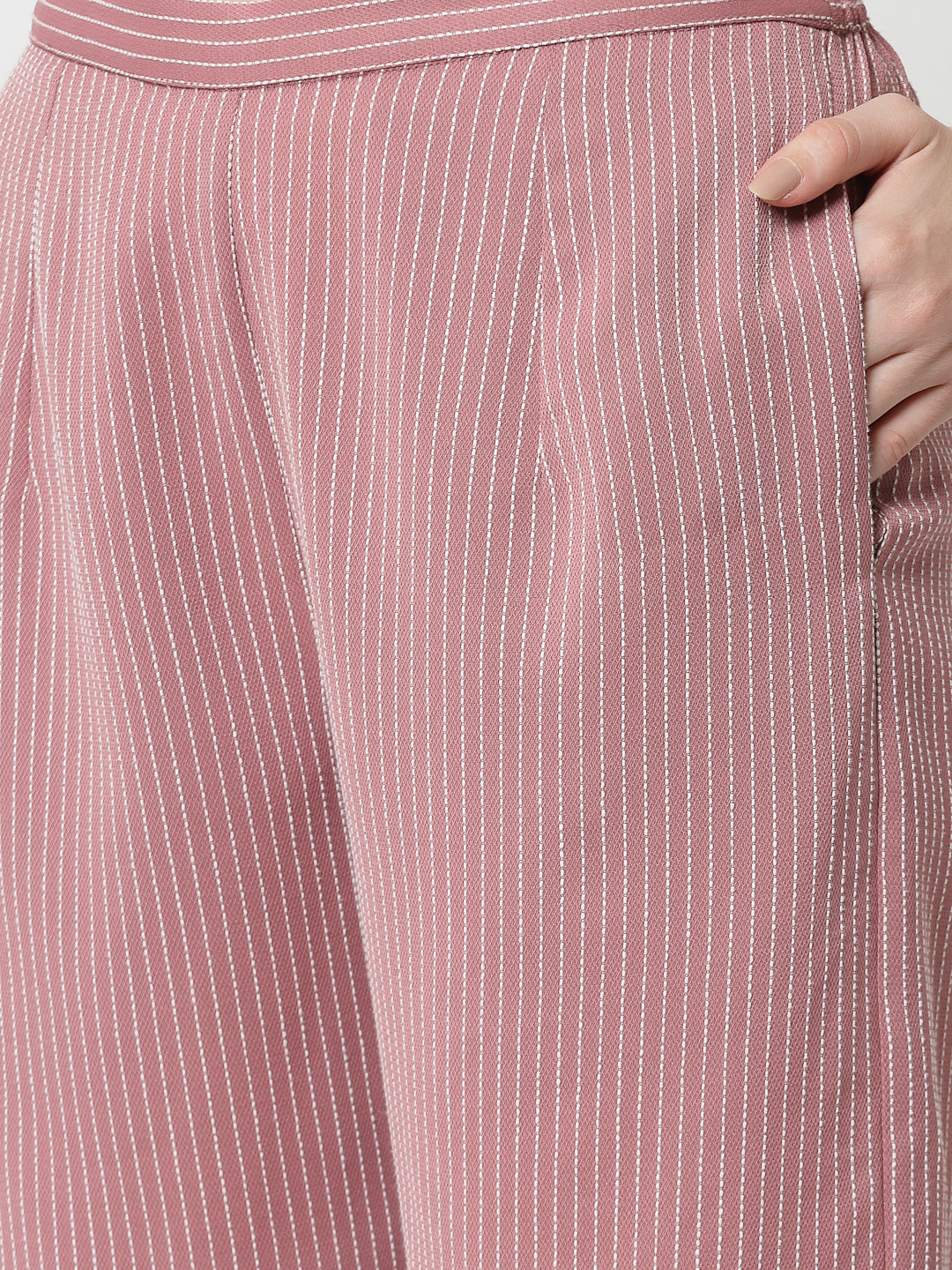 Buy Pink Plazzo for Women's -4